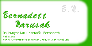 bernadett marusak business card